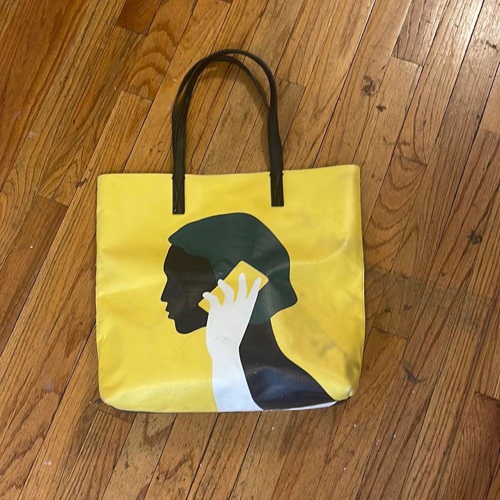 Loreak Mendian tote bag “plastic bag” printed minimalist great condition